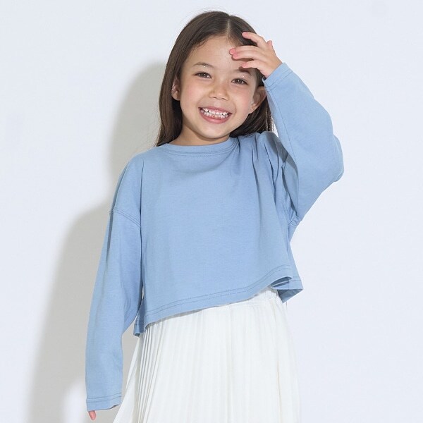 ミニ丈シアー長袖Tシャツ&キャミセット