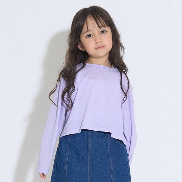 ミニ丈シアー長袖Tシャツ&キャミセット