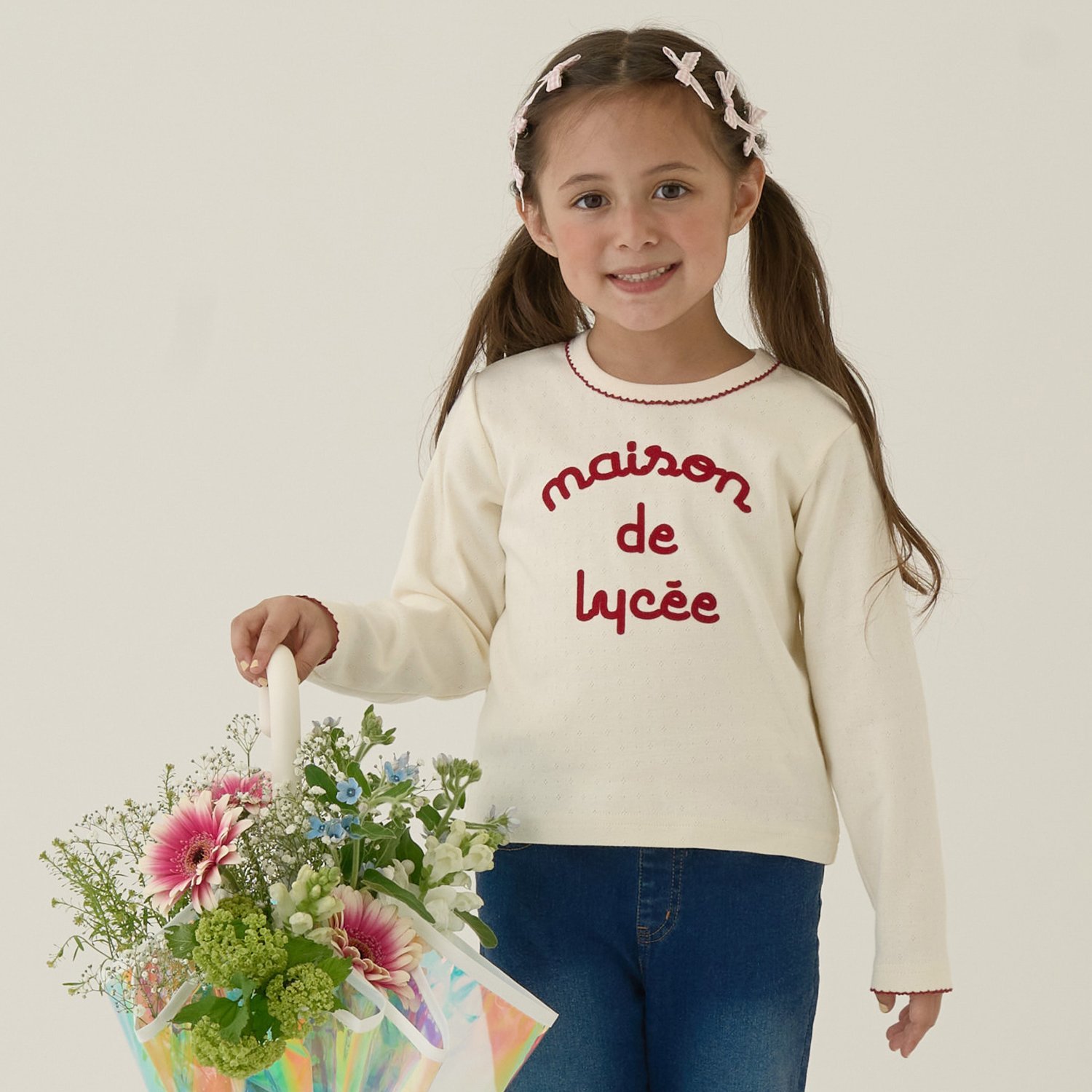 ピコミシンパターンメッシュトップス