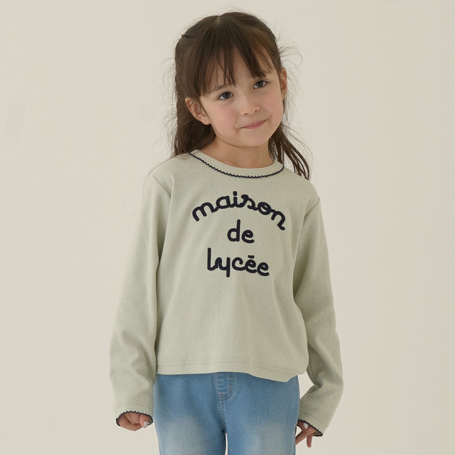 ピコミシンパターンメッシュトップス