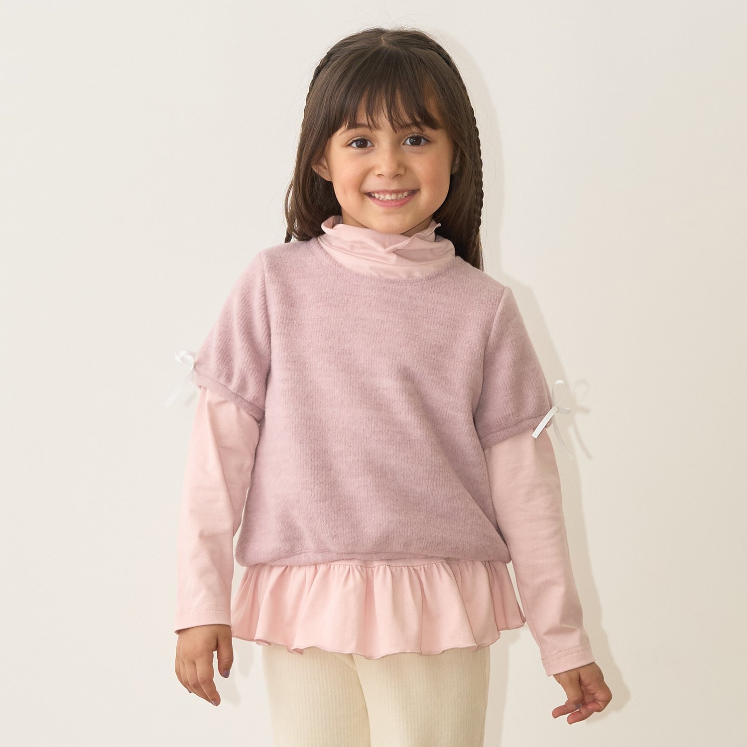 ふわふわ起毛半袖トップス