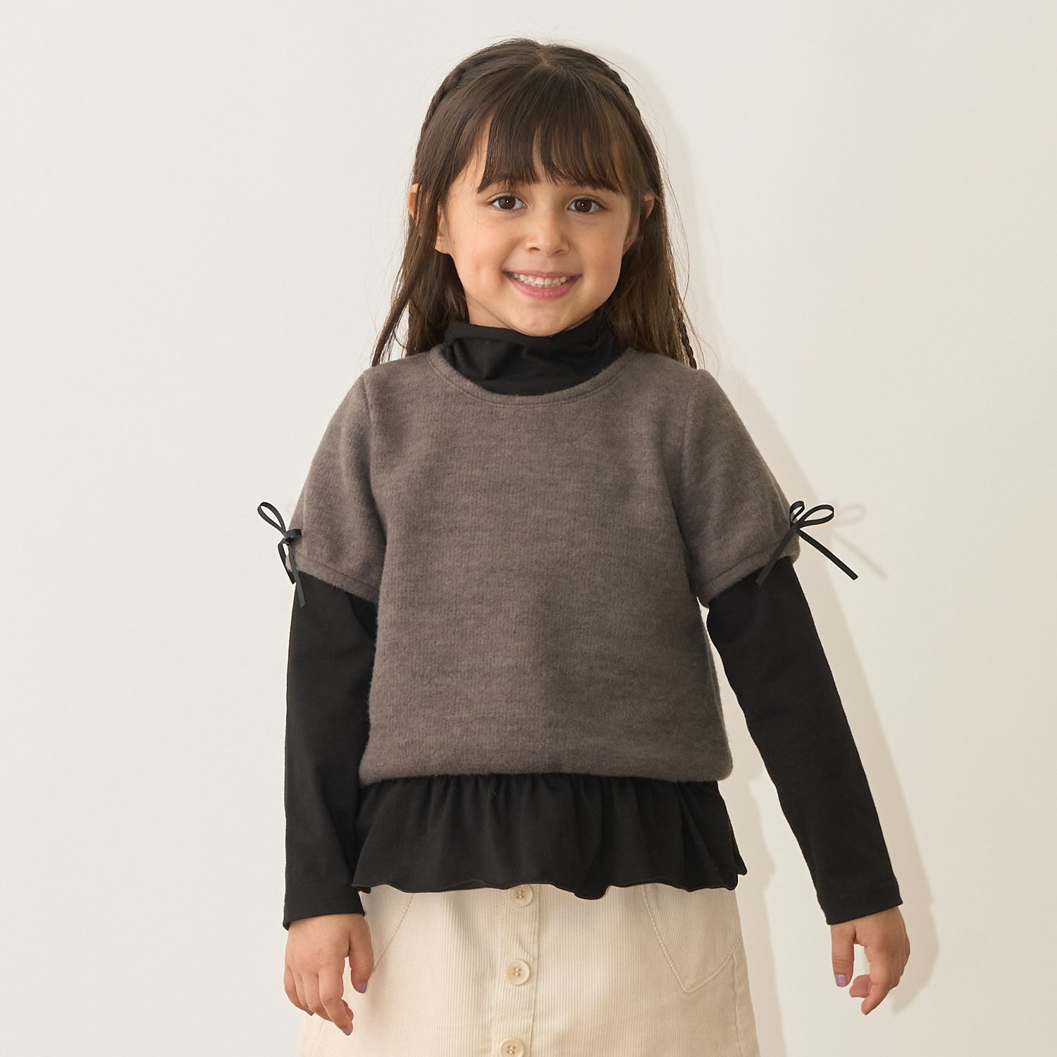 ふわふわ起毛半袖トップス