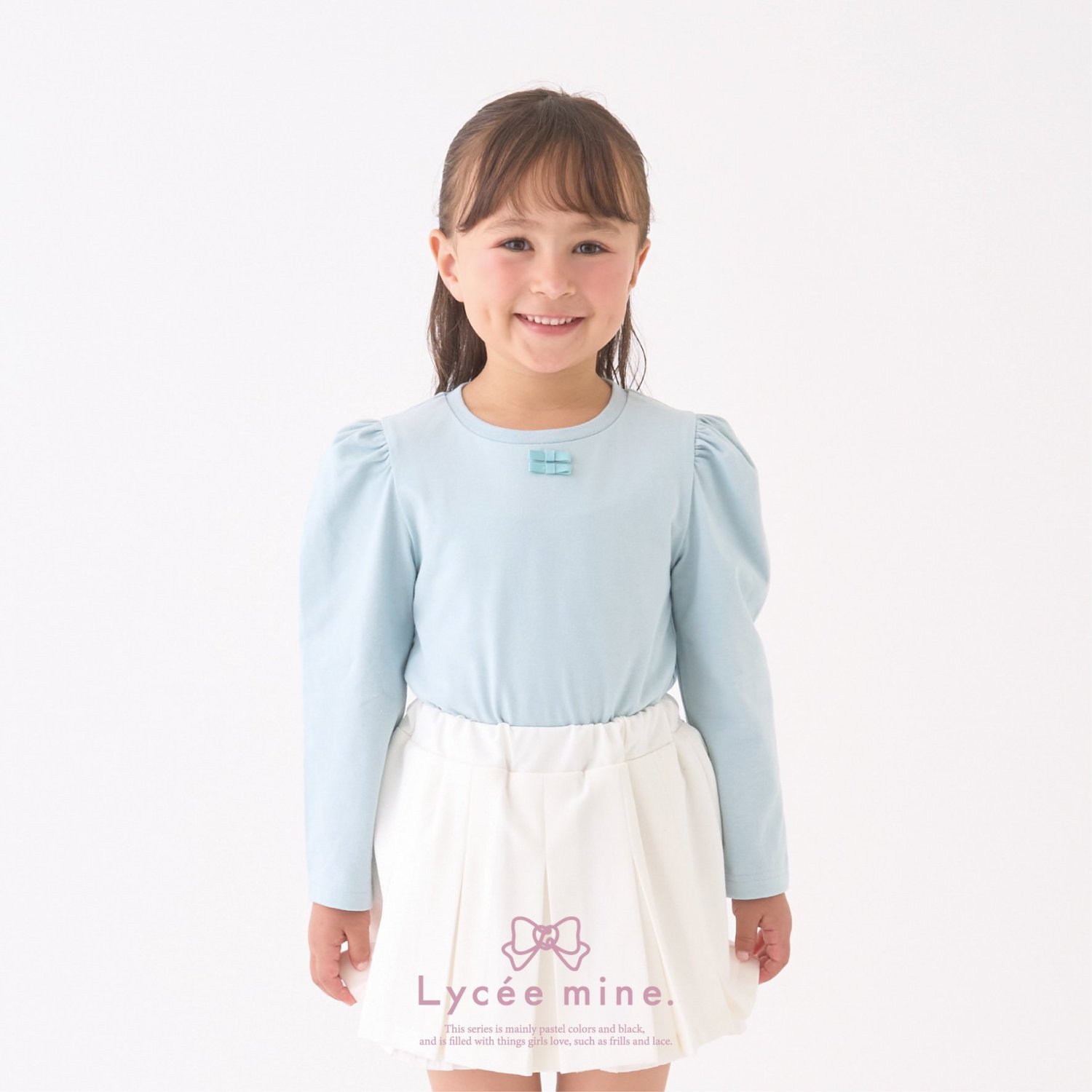 【Lycee mine バレエシリーズ】パワーショルダーリボン付きトップス