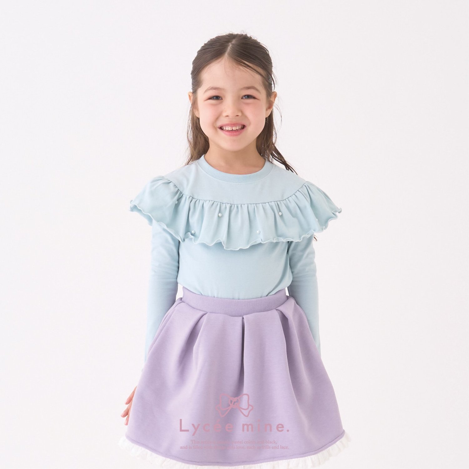 【Lycee mine バレエシリーズ】ラウンドフリルパール付きトップス