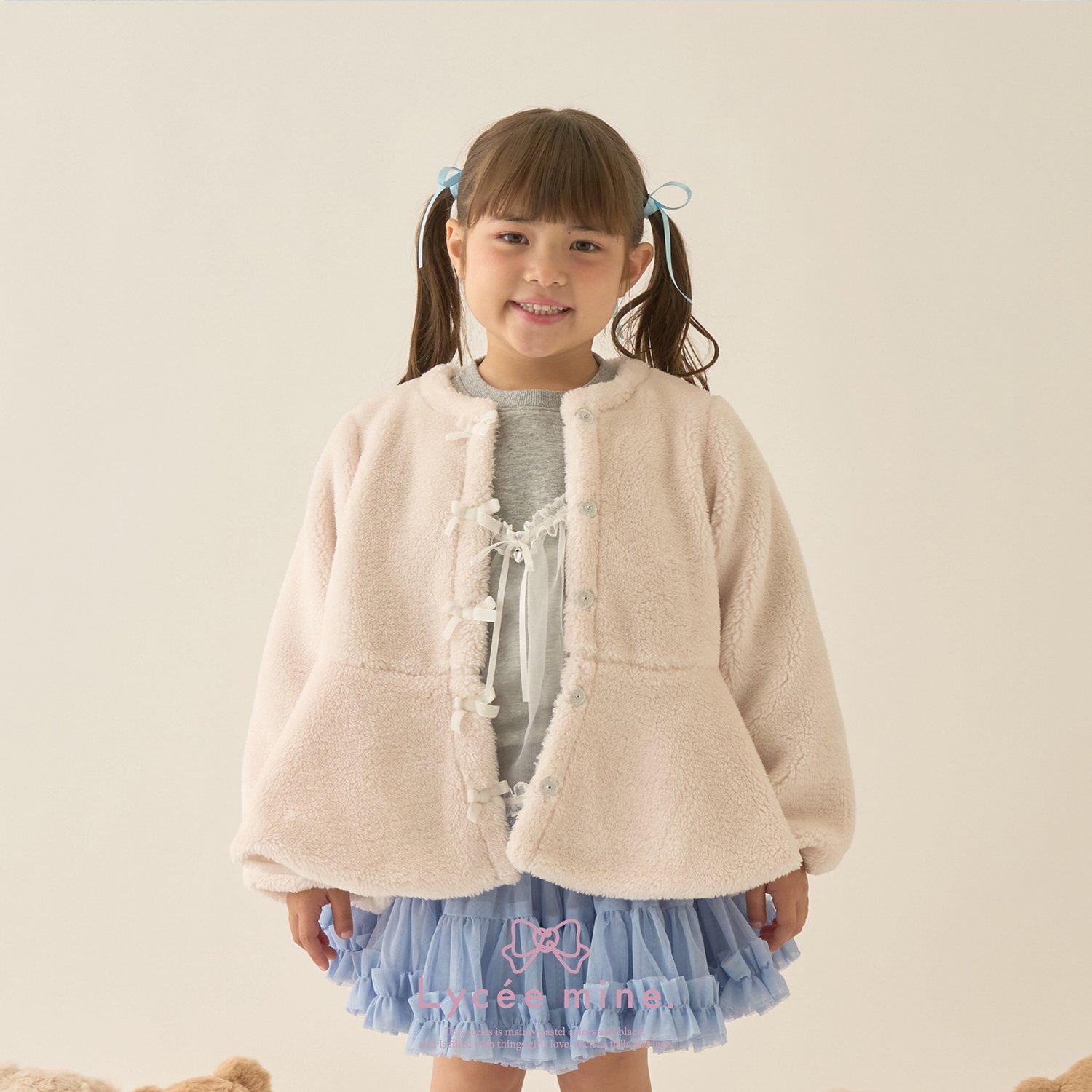 【Lycee mine バレエシリーズ】ノーカラーペプラムブルゾン