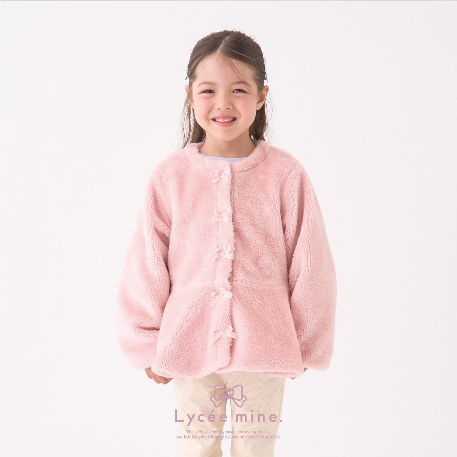 【Lycee mine バレエシリーズ】ノーカラーペプラムブルゾン