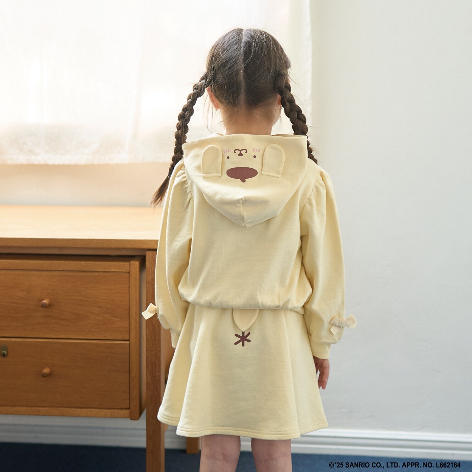 【サンリオキャラクターズ】【毛玉バイバイ裏毛】変身パーカ&フレアスカートセット