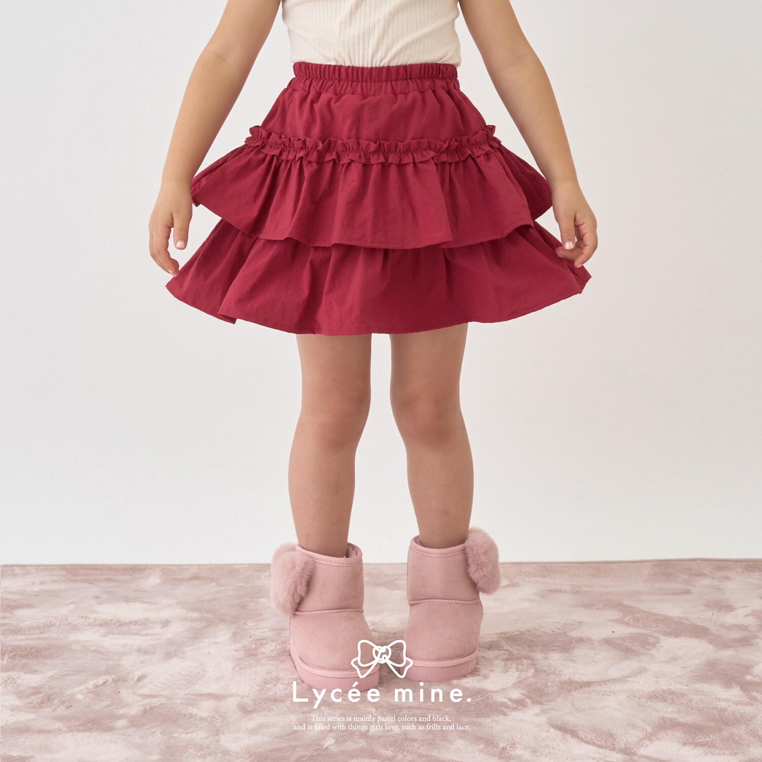 【Lycee mine バレエシリーズ】ティアードスカート(インパン付き)