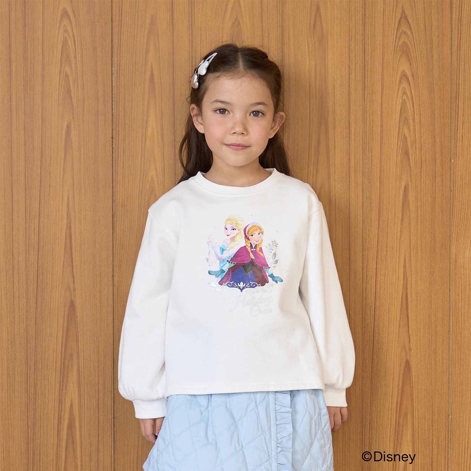 【Frozen】【毛玉バイバイ裏起毛】キラキララメ＆転写アソートプリントスウェット