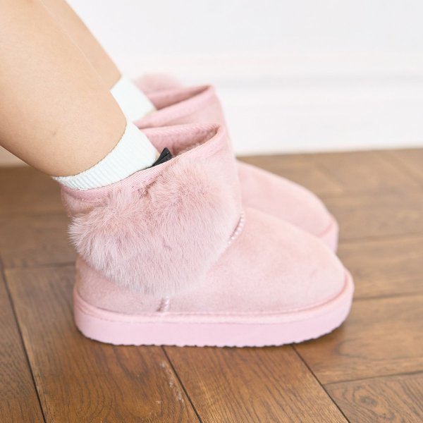 ハート付きムートンブーツ