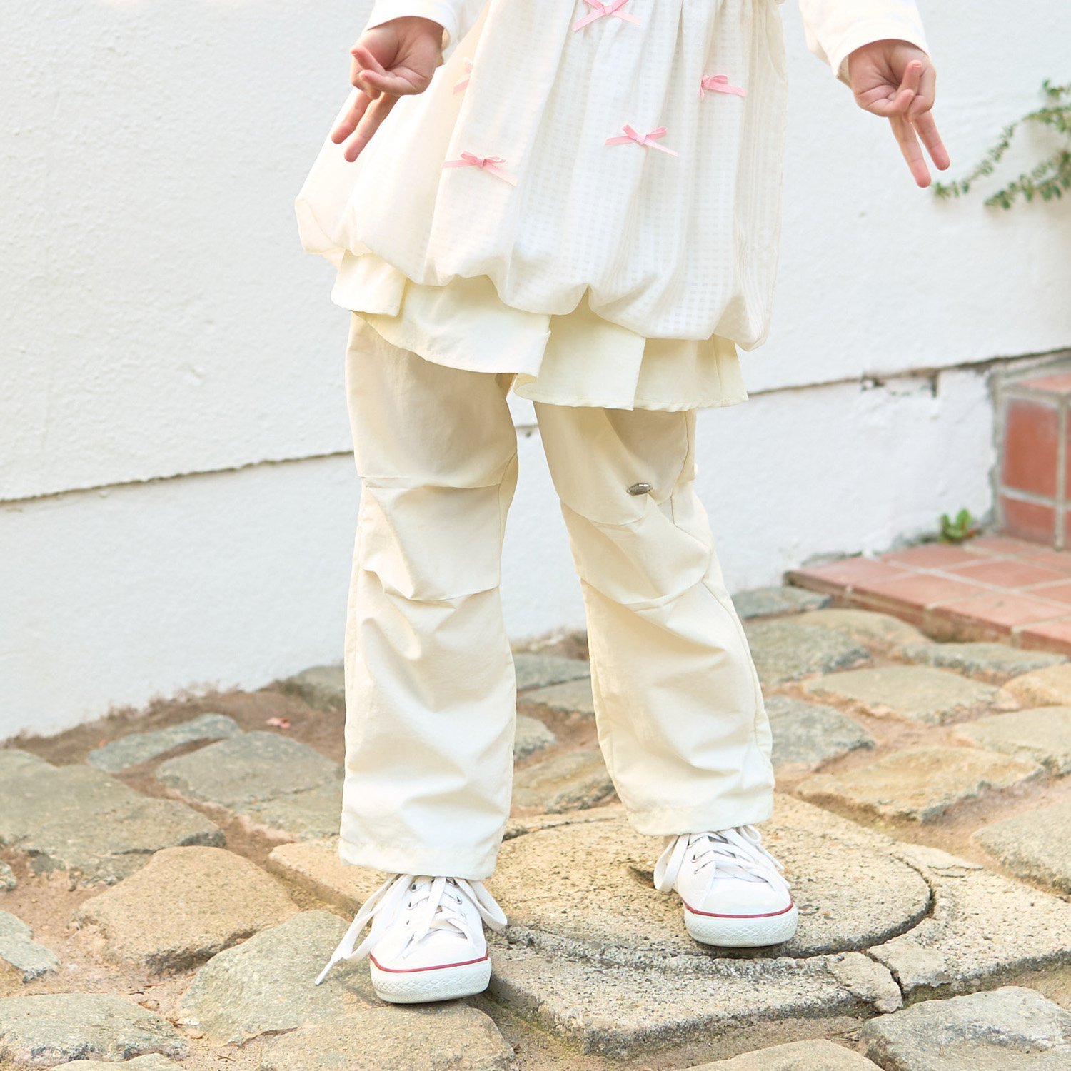 【スクール対応】【撥水・防汚・耐久・UV】レイヤードスカートパンツ