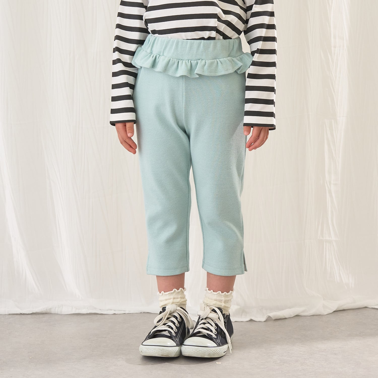 【ともパン】サイドスリット7分丈カプリパンツ