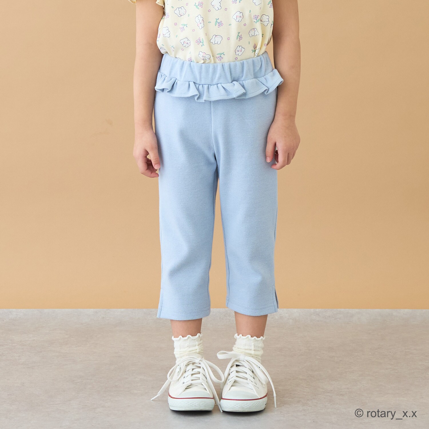 【ともパン】サイドスリット7分丈カプリパンツ