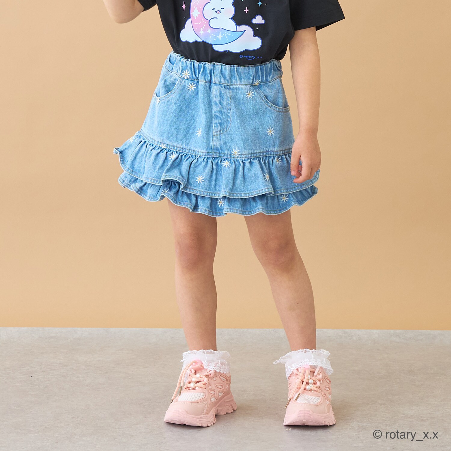 【ともデニ】アソート刺しゅう総柄スカパン