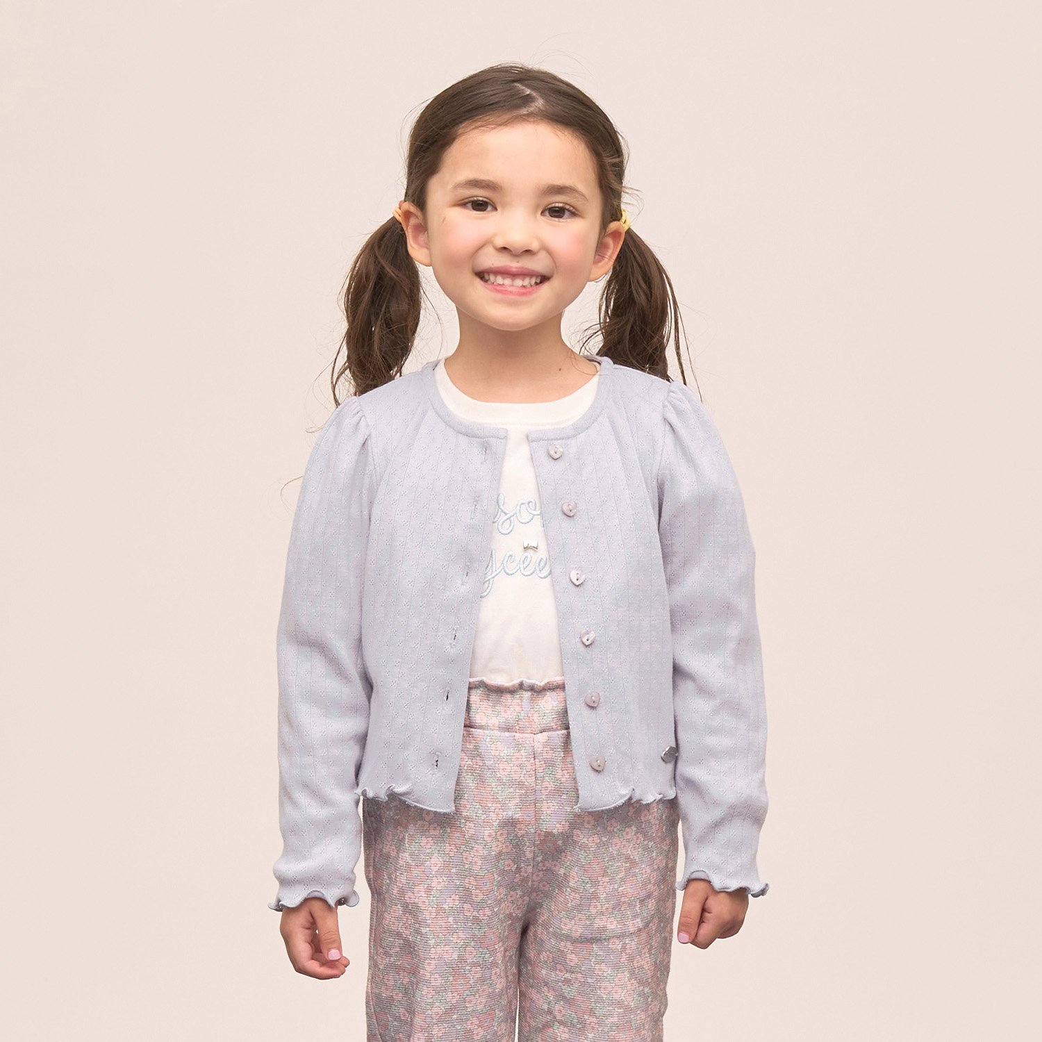 【UV加工】パターンメッシュカーディガン