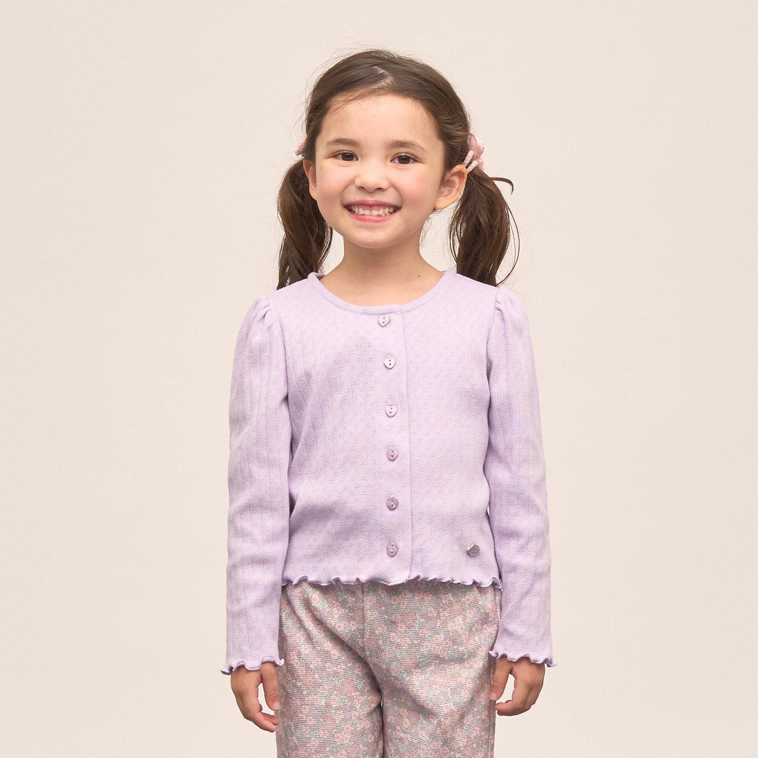 【UV加工】パターンメッシュカーディガン