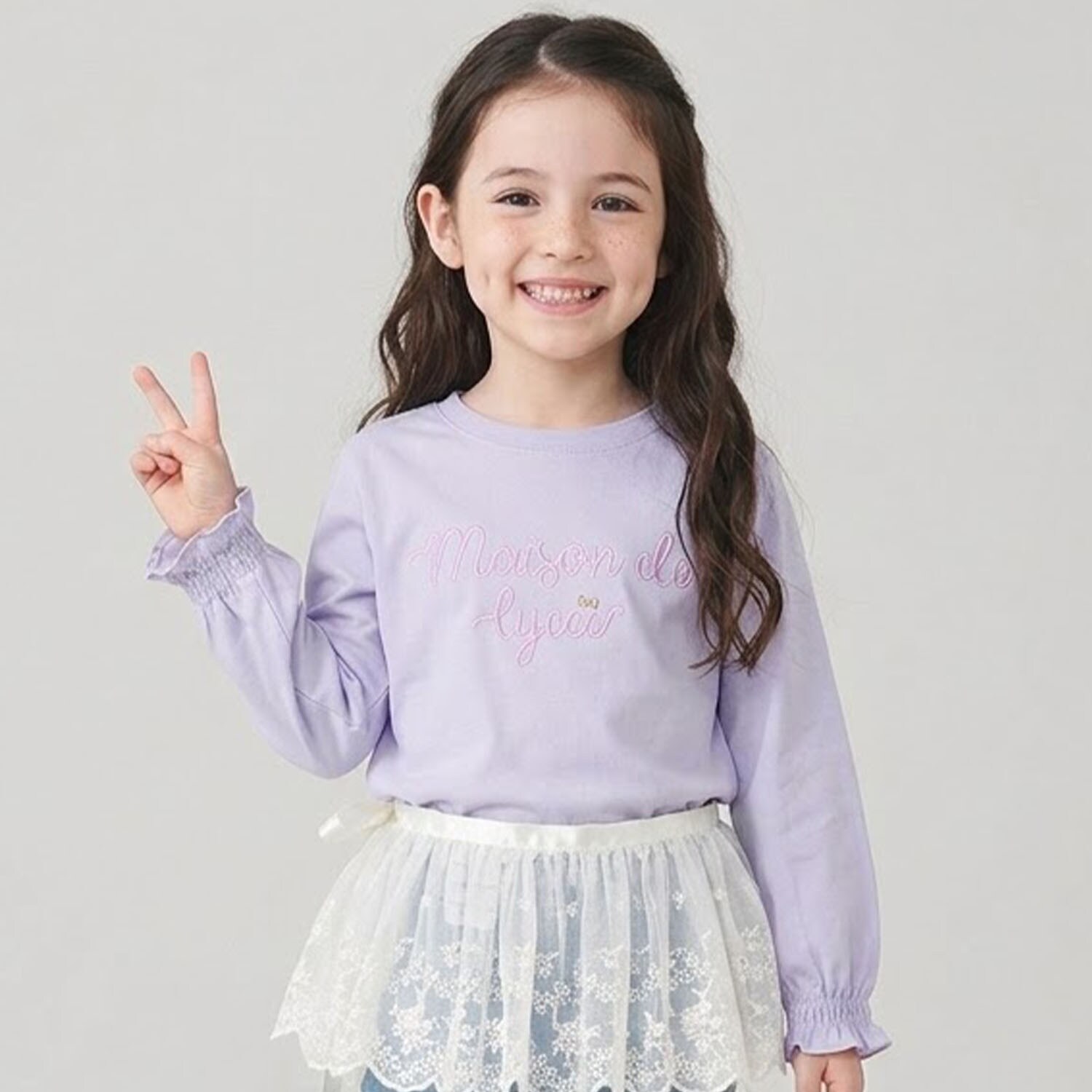 【綿100％】 【速乾・UV・型崩れしない】【ムテキT】ロゴ刺しゅうシャーリングスリーブトップス