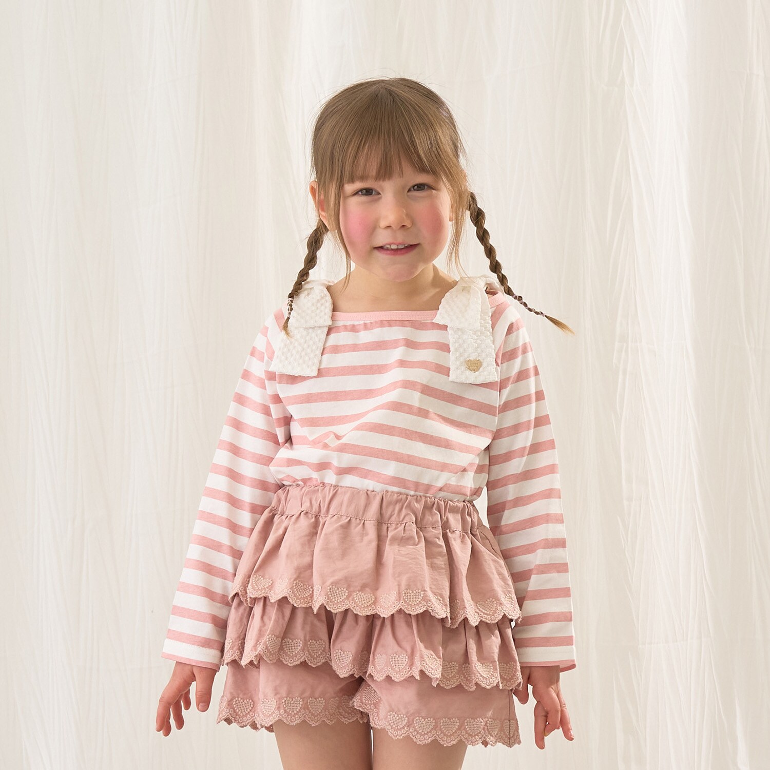 【綿100％】 【速乾・UV・型崩れしない】ボートネック肩リボンTシャツ