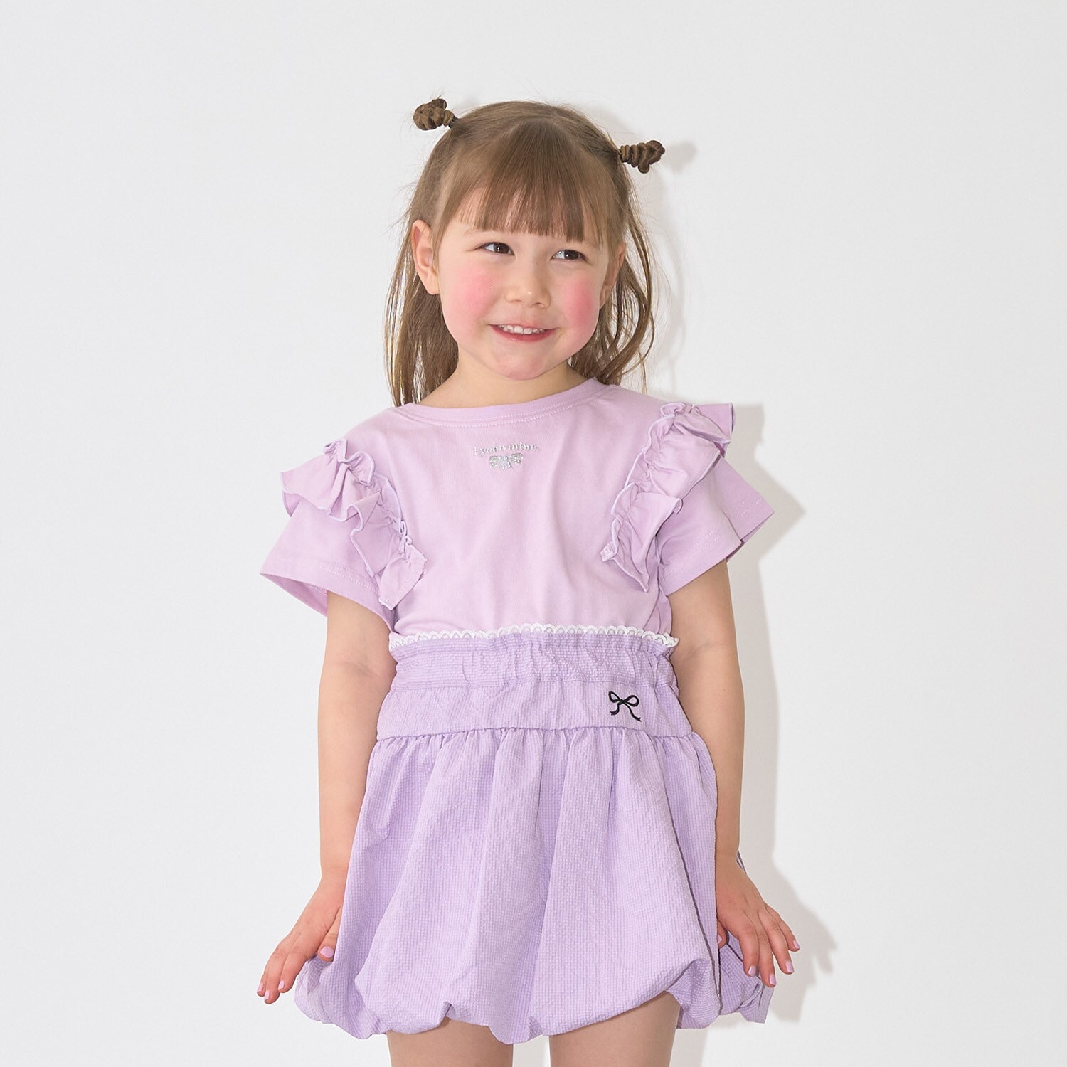 【綿100％】【速乾・UV・型崩れしない】【どちらが前でもOK】フリルAラインチュニックTシャツ