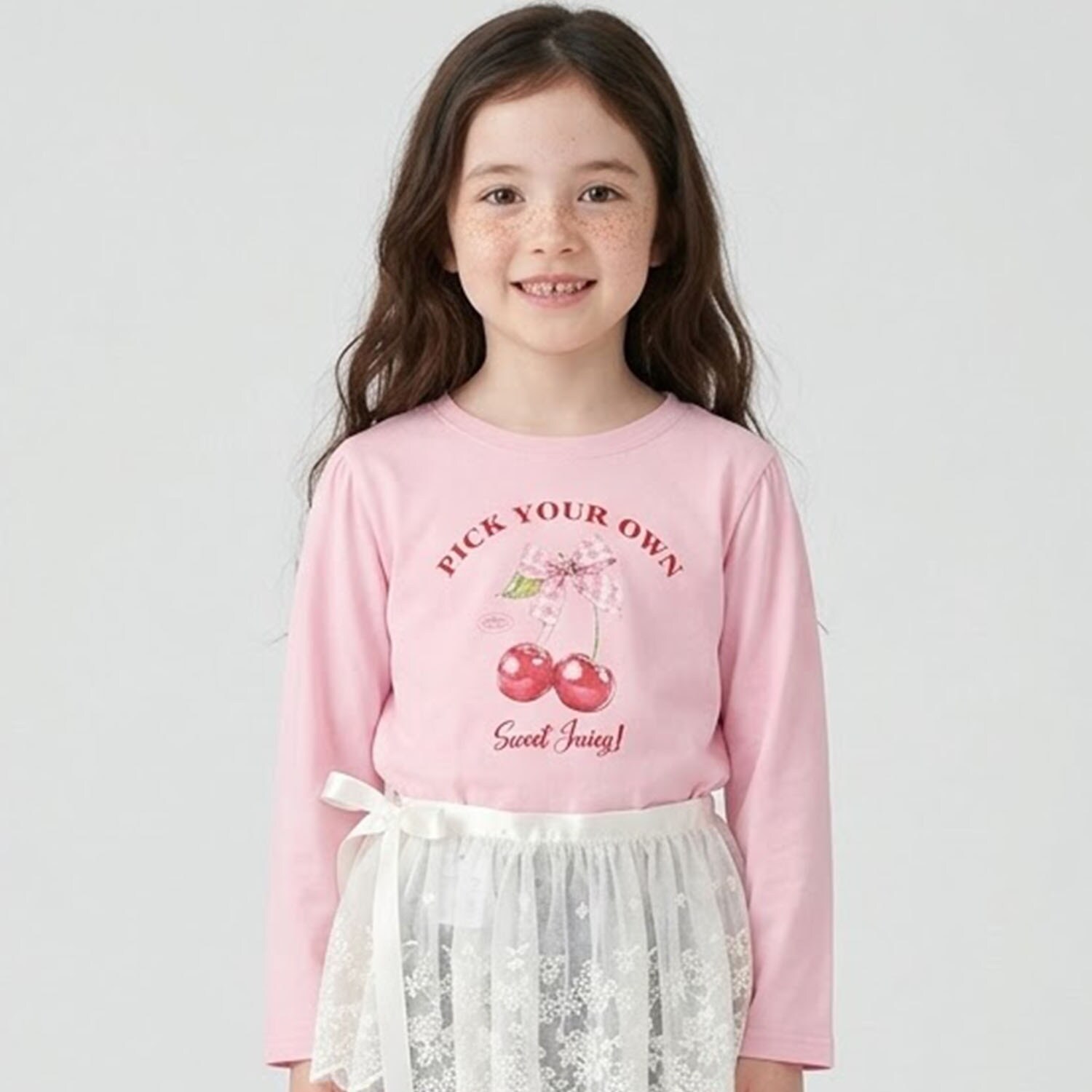 【速乾・UV・型崩れしない】アソートフルーツプリントパフAラインTシャツ【Lycee mineバレエシリーズ】