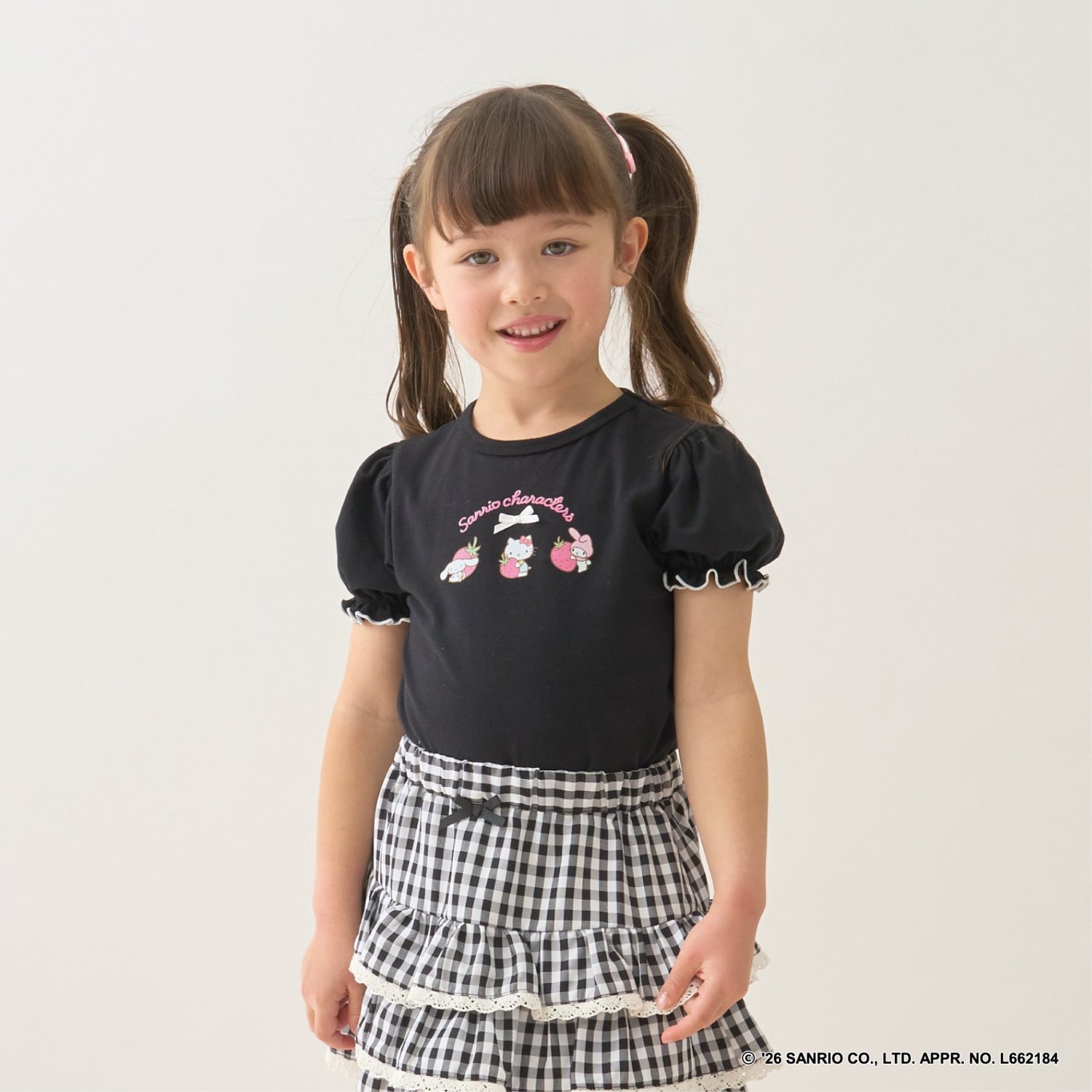 【サンリオキャラクターズ】【速乾・UV・型崩れしない】いちごのおうちプリントTシャツ