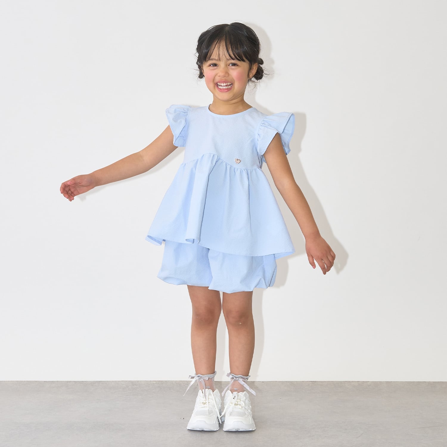 【セットアップ】なみなみペプラムブラウス・バルーンパンツセット