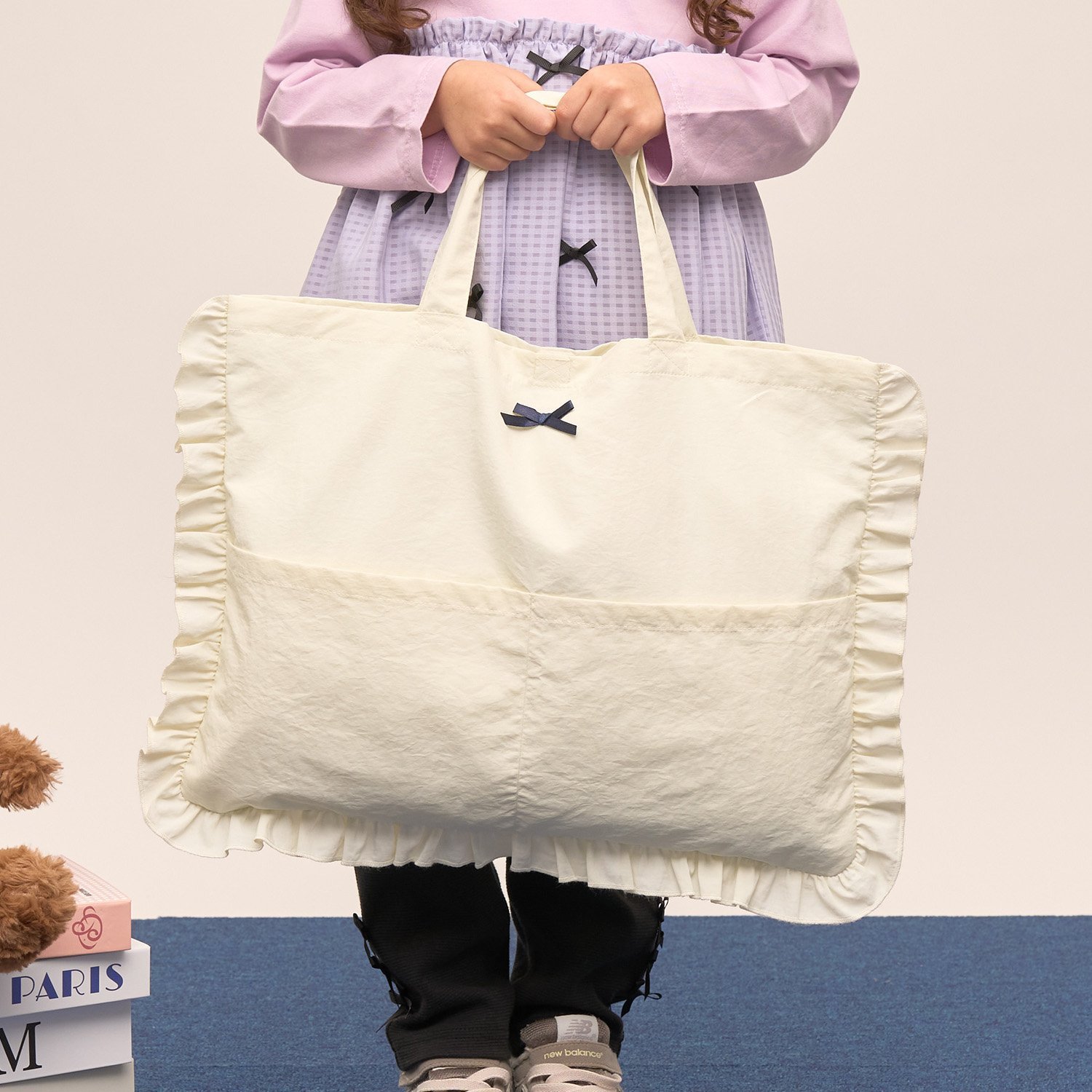 【スクール対応】【撥水・防汚・耐久・UV】リボン付きフリルレッスンバック