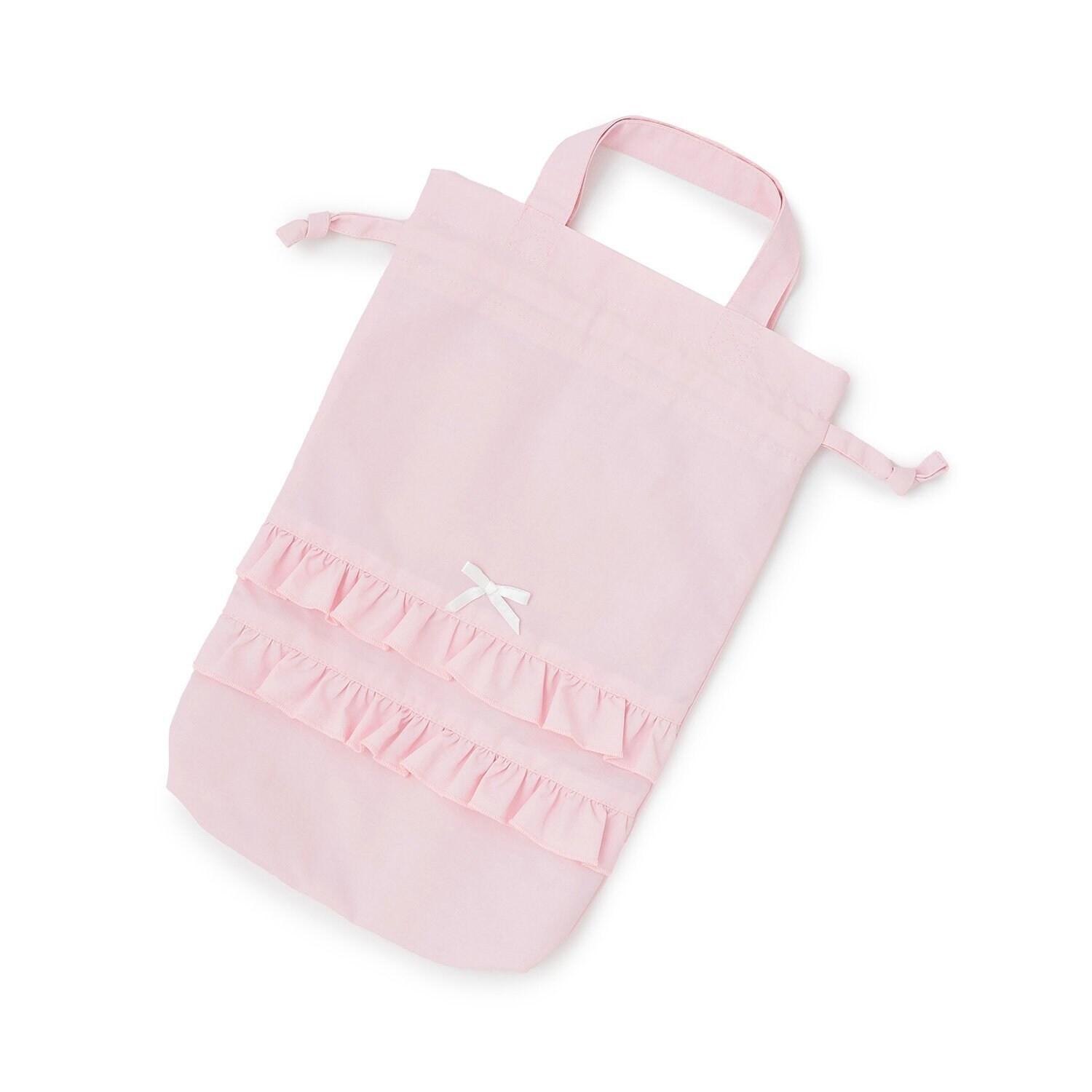 【スクール対応】【撥水・防汚・耐久・UV】リボン付きフリルシューズバック