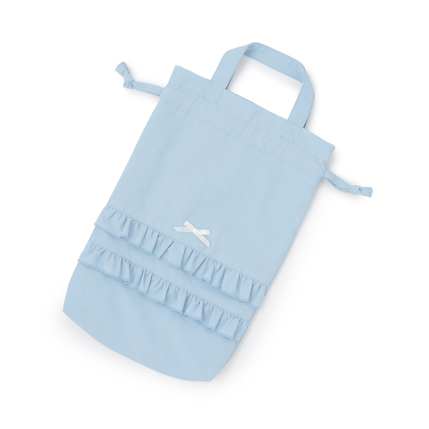 【スクール対応】【撥水・防汚・耐久・UV】リボン付きフリルシューズバック