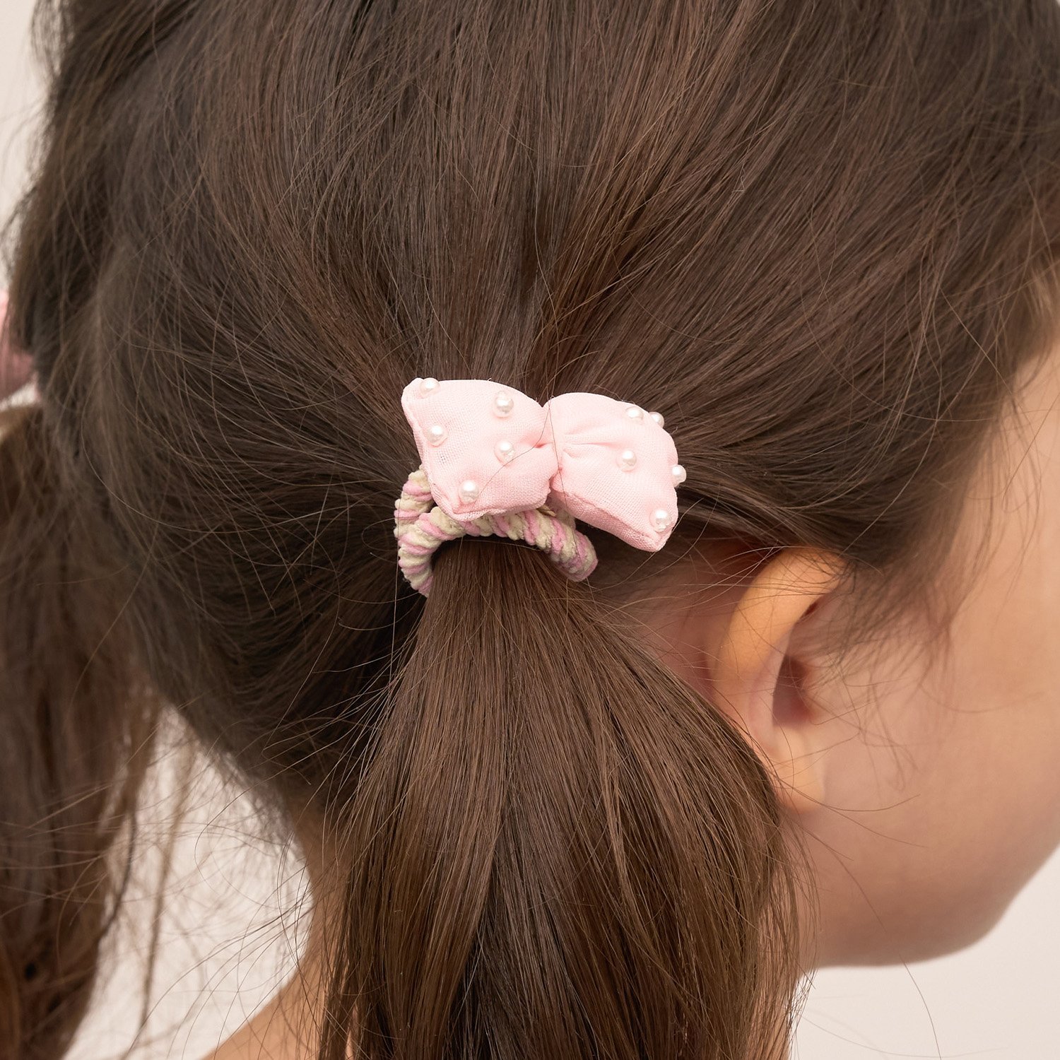 ぷっくりリボンヘアゴム(2コセット)