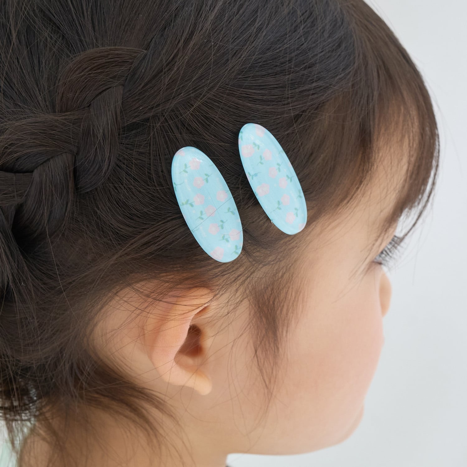 フラワー総柄ヘアクリップ(2コセット)