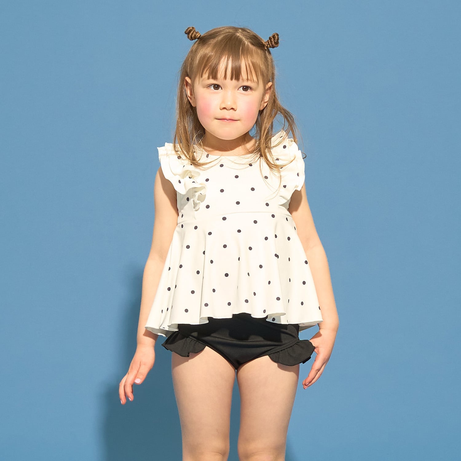 【SWIM】【UVカット】カラバリ豊富セパレート水着（スクール対応あり)