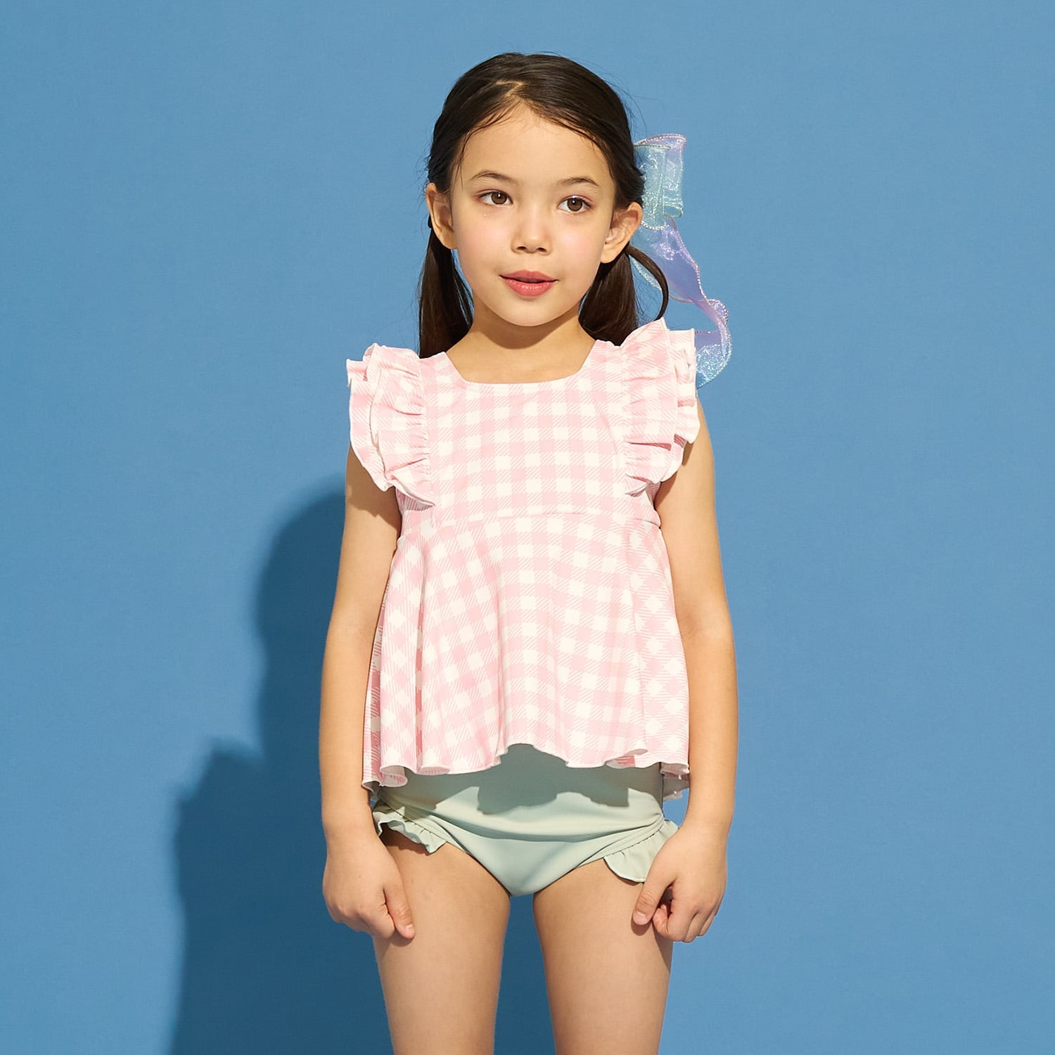 【SWIM】【UVカット】カラバリ豊富セパレート水着（スクール対応あり)