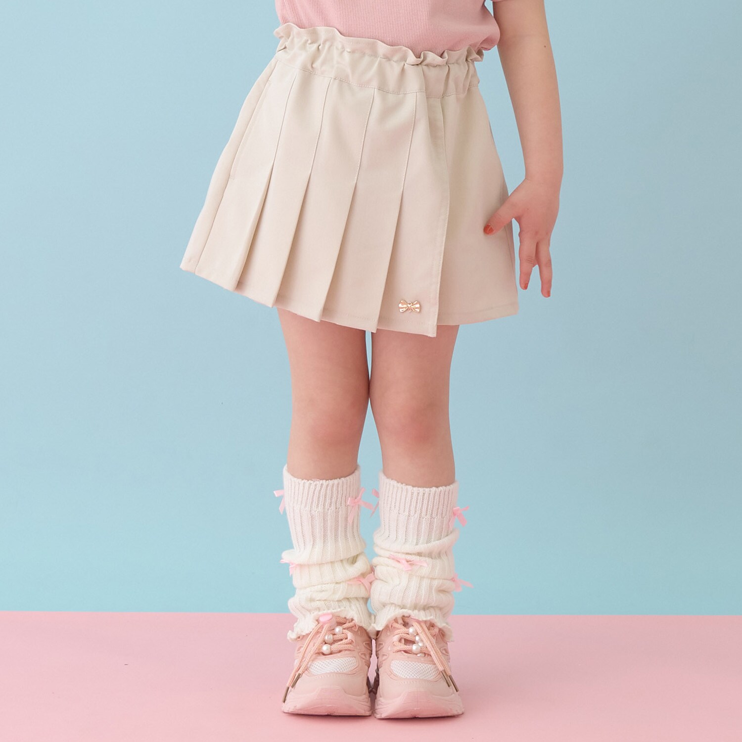 フロントプリーツハートポケットカラースカパン