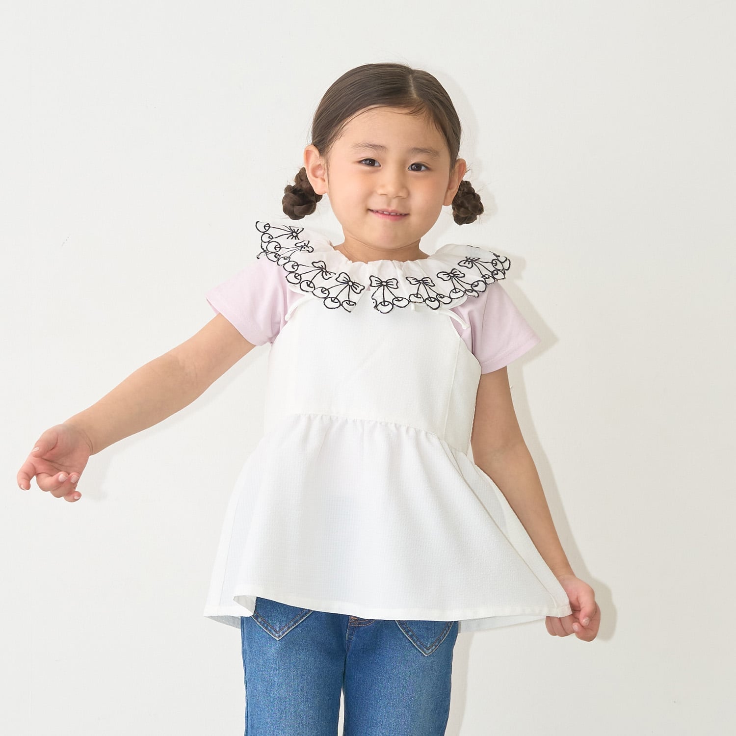【脇ポケット付き】ペプラムビスチェ【子供服】【キッズ】【女の子】