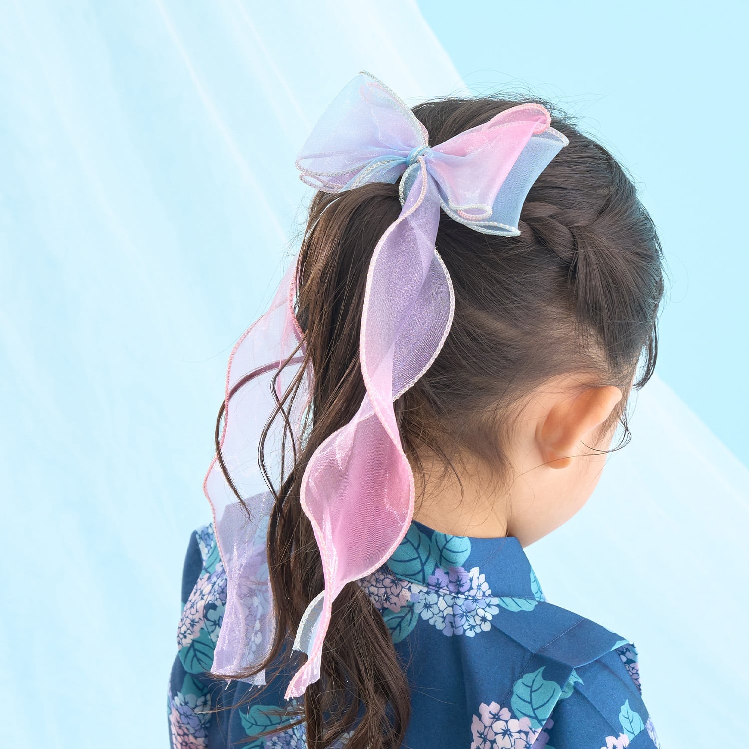 オーロラビックリボンヘアクリップ