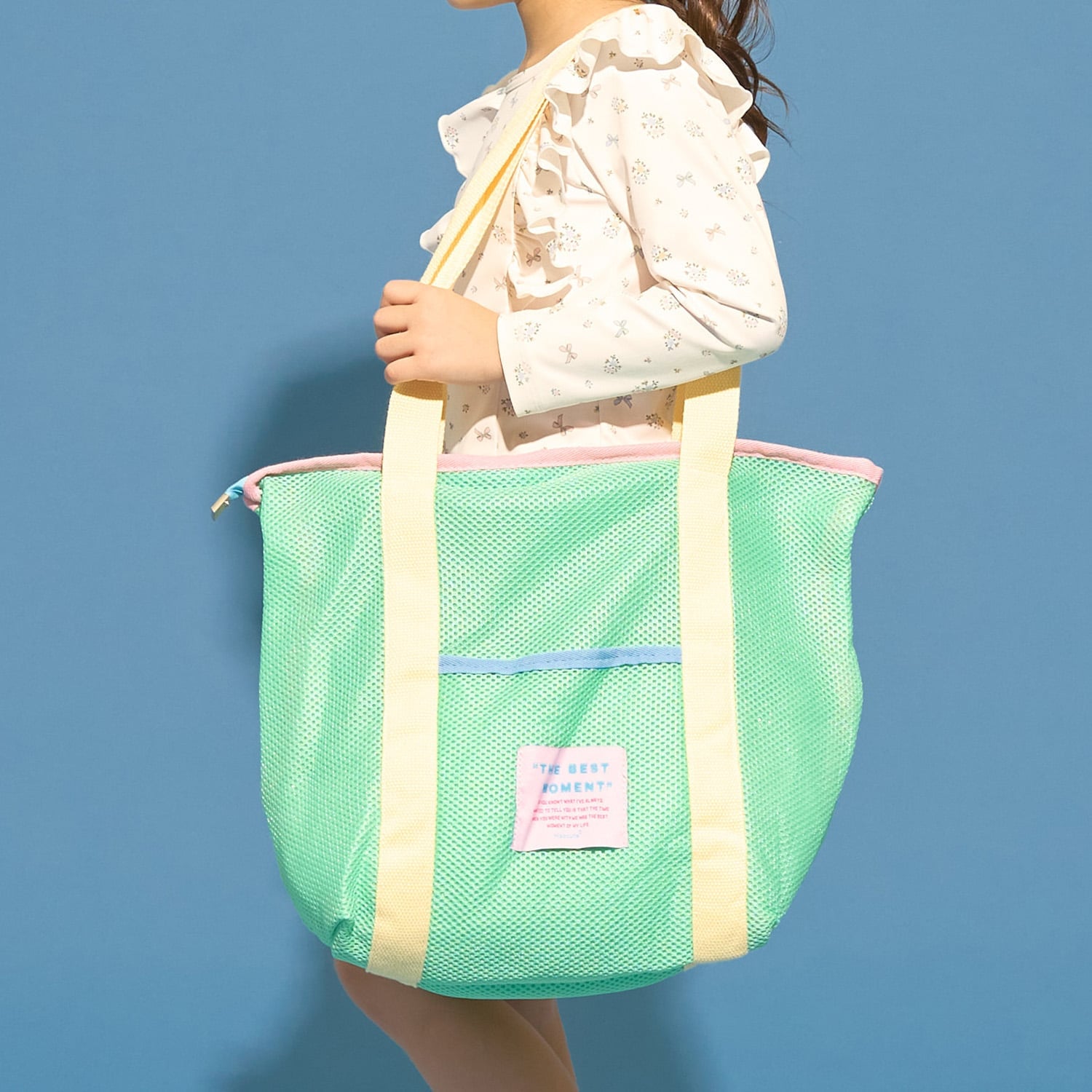 メッシュカラフルトートバック