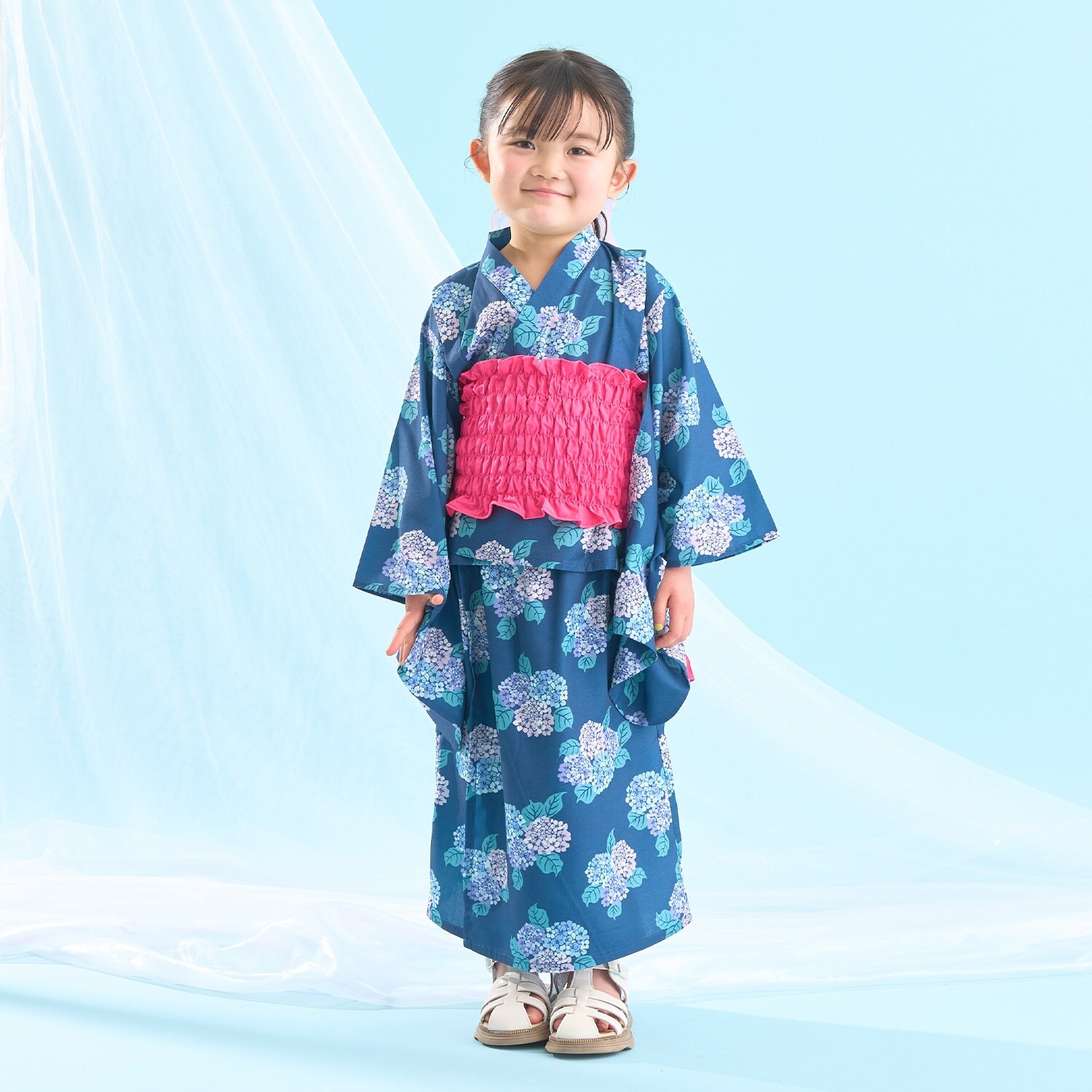 【予約/4月下旬～5月上旬入荷予定】【簡単着付け♪】【接触冷感】4wayセパレート浴衣つくり帯(kawaii)