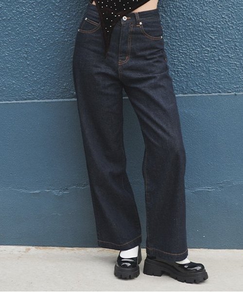 デニムワイドパンツ