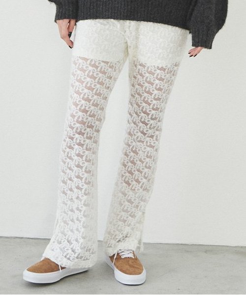 レースフレアパンツ