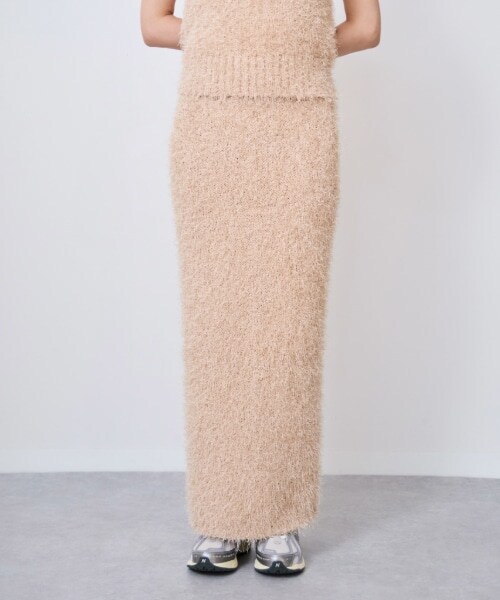 フリンジニットスカート