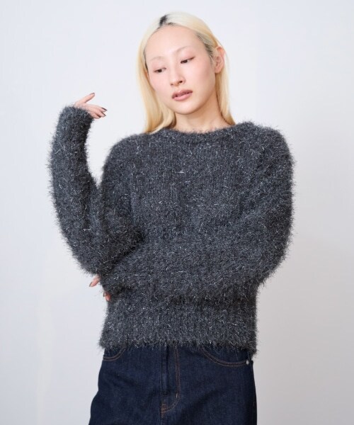 フリンジニットプルオーバー