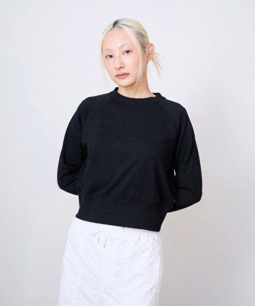 ラインストーン裏毛プルオーバー