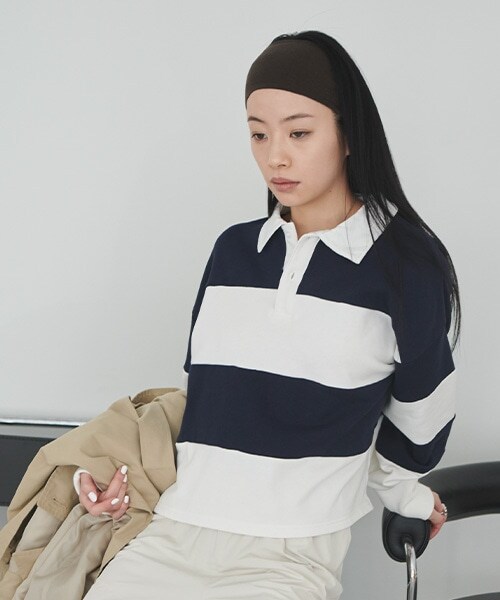 スウェットポロシャツ