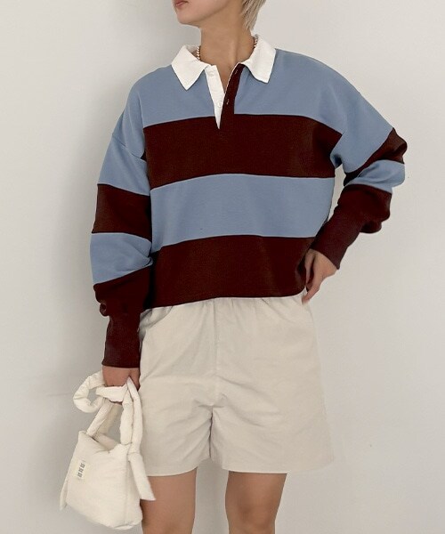 スウェットポロシャツ