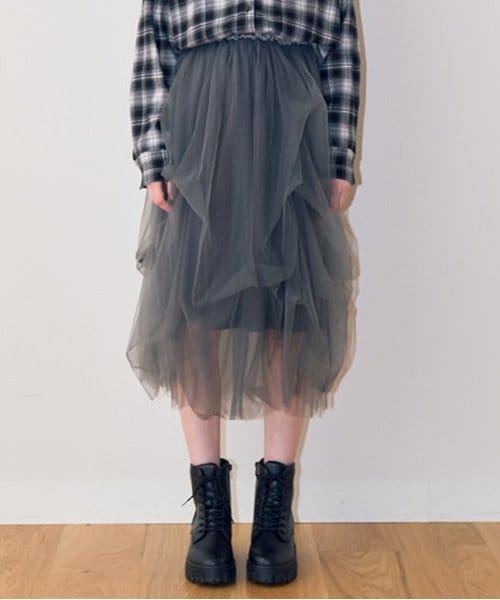 変形チュールスカート【韓国ファッション】