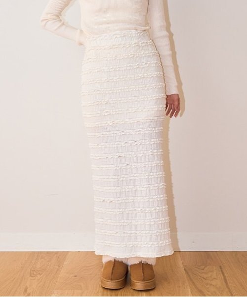 レースナロースカート【韓国ファッション】