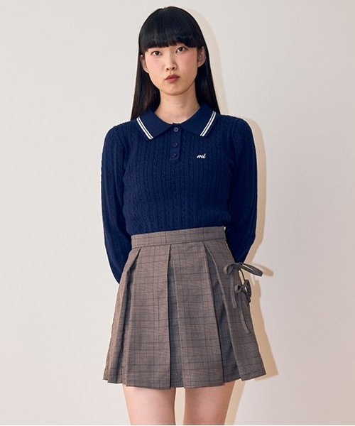 リボンプリーツスカート【韓国ファッション】