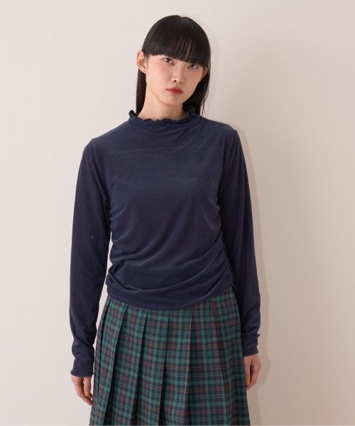 シアーベロアトップス【韓国ファッション】