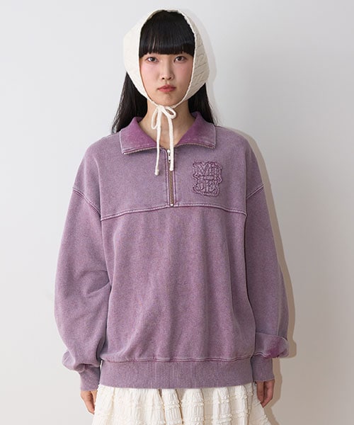 ハーフZIPプルオーバー【韓国ファッション】